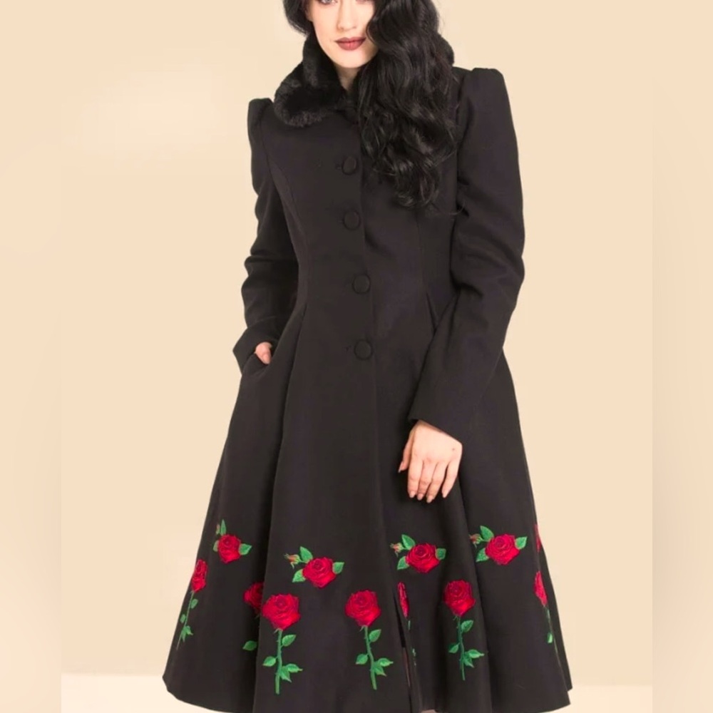 BNWT HELL BUNNY ROSA ROSSA COAT *GORGEOUS*
